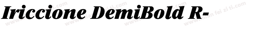 Iriccione DemiBold R字体转换